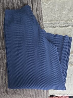 Ann Taylor Summer Wide-Leg Pants in Blue